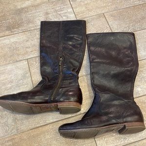 Frye pull on brown leather boot